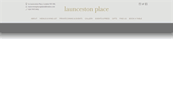 Desktop Screenshot of launcestonplace-restaurant.co.uk